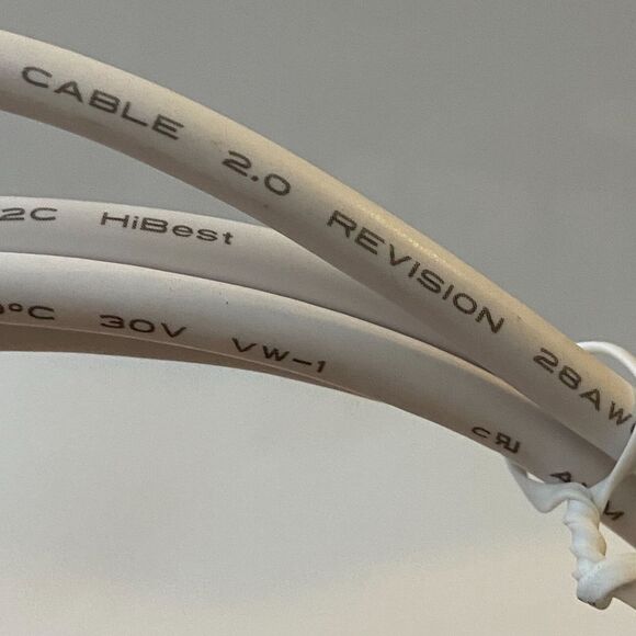 AWM USB Shielded High Speed Cable 2.0 Male Type A to Male Type B White - Picture 8 of 11